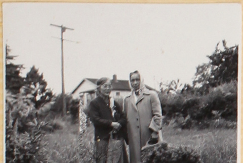 Two women standing in field (ddr-densho-522-38)