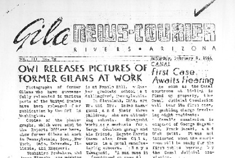 Gila News-Courier Vol. III No. 72 (February 5, 1944) (ddr-densho-141-227)