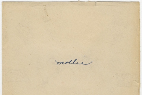 Christmas card to Mollie Wilson from Sadae (Lillian) Nishioka (1942 - 1945) (ddr-janm-1-98)