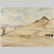 Watercolor of camp (ddr-densho-355-298)