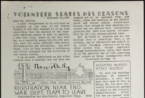 Topaz Times Vol. II No. 48 (February 26, 1943) (ddr-densho-142-111)