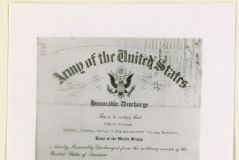 John Stringer honorable discharge (ddr-densho-37-1021)