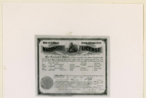 Ajari marriage license (ddr-densho-37-1488)