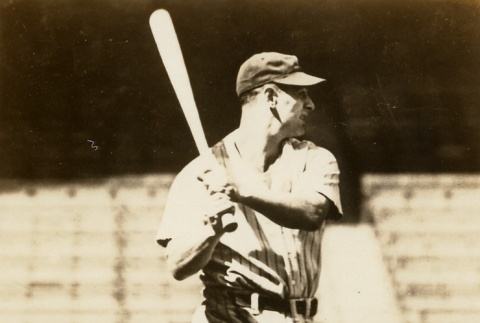 Lou Gehrig swinging a bat (ddr-njpa-1-502)
