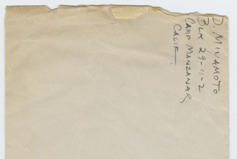 Envelope addressed to John Bonomi (ddr-janm-21-9)