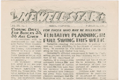 The Newell Star, Vol. III, No. 5 (February 1, 1946) (ddr-densho-284-116)
