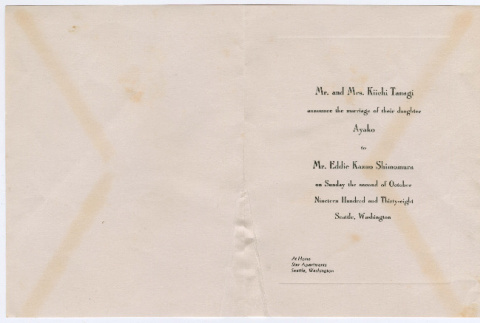 Wedding invitation (ddr-densho-540-3)