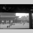 View of courtyard and large gate, taken from inside a building (ddr-densho-426-2331)