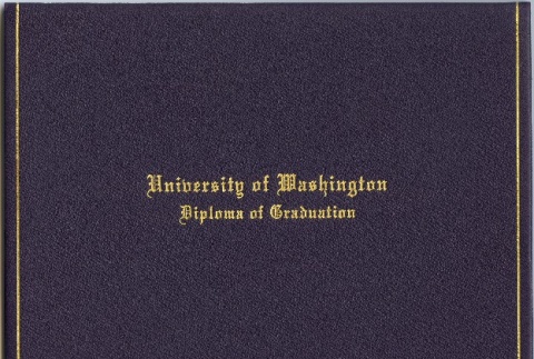 University of Washington diploma (ddr-densho-241-1)