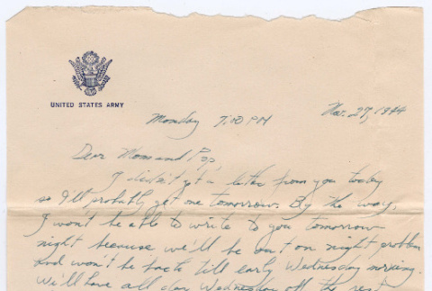Letter from Tadashi Ishida to Mr. & Mrs. Y Ishida (ddr-densho-535-81)