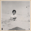 Susan Shiomi at beach (ddr-densho-522-237)