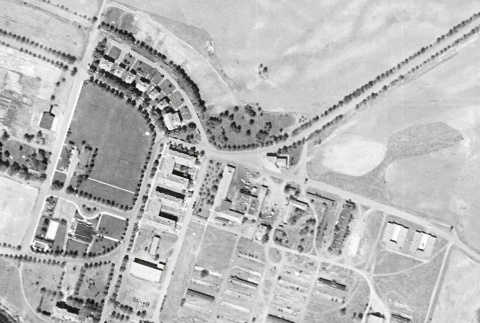 Aerial view of Fort Missoula Internment Facility (ddr-densho-474-118)
