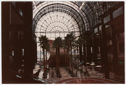 Indoor eating area with trees (ddr-densho-377-2285)