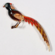 Carved peacock pin (ddr-densho-475-152)