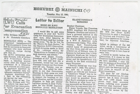 Elaine Yoneda's letter to the editor (ddr-densho-1007-897)