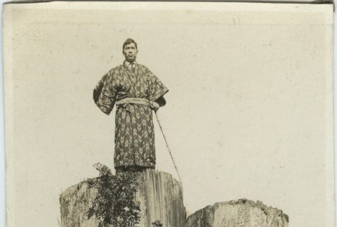 Issei man at Selleck camp (ddr-densho-124-14)