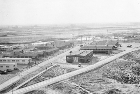 Aerial view of Minidoka concentration camp, Idaho (ddr-densho-39-15)