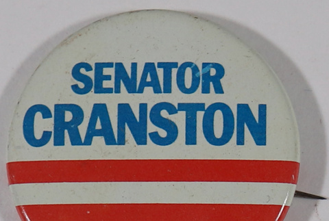 Senator Cranston pin (ddr-densho-433-934)