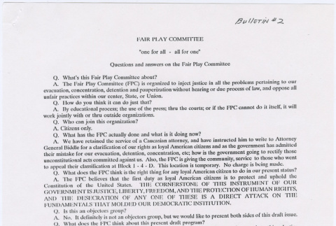 Fair Play Committee Bulletin #2 (ddr-densho-122-400)