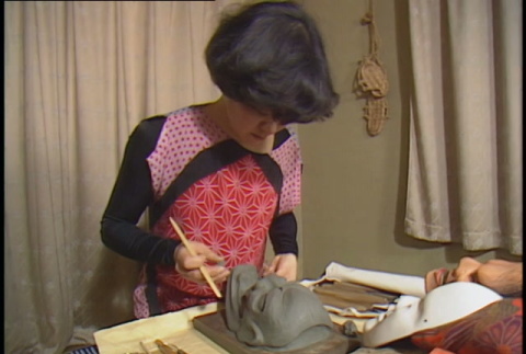 Koto performance, part 2 of 2; Noh mask making (ddr-densho-1007-1716)