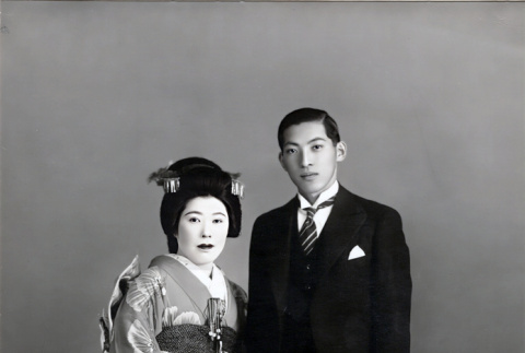 Portrait of Shugo and Misudo Hashiguchi's wedding in Japan (ddr-densho-474-198)
