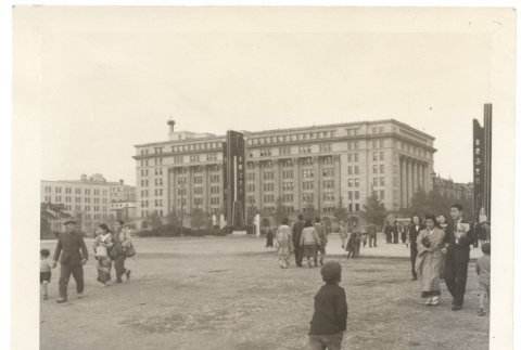 Park outside the U.S. Far East Air Force Building (ddr-one-2-343)