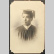Portrait of a Nikkei man wearing a cap and gown (ddr-densho-259-440)