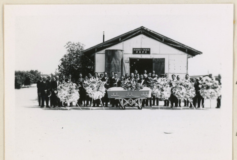 Mourners at Mr. Ishizaka's funeral (ddr-densho-37-2060)