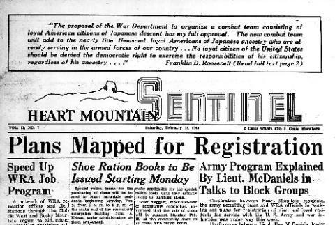 Heart Mountain Sentinel Vol. II No. 7 (February 13, 1943) (ddr-densho-97-115)