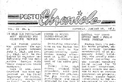 Poston Chronicle Vol. IX No. 4 (January 10, 1943) (ddr-densho-145-214)