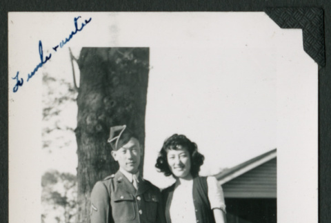 Solider and woman (ddr-densho-359-1107)