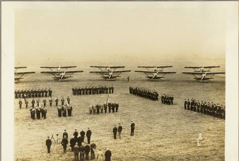 French pilots lined up on an airfield (ddr-njpa-13-1337)