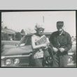 Agnes and Chester Sakura by car (ddr-densho-523-582)