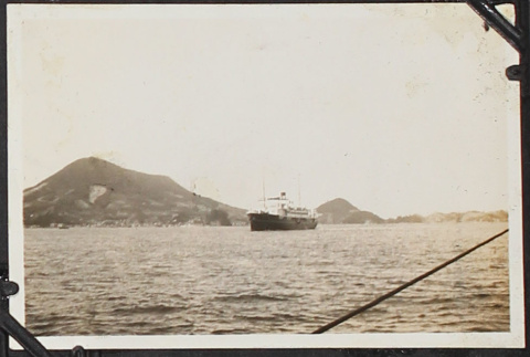 View of harbor with ship (ddr-densho-326-211)