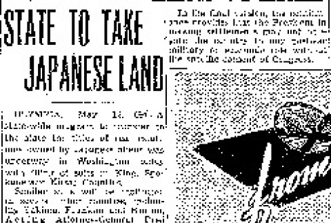 State to Take Japanese Land (May 12, 1944) (ddr-densho-56-1043)