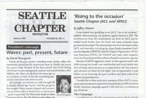 Seattle Chapter, JACL Reporter, Vol. 36, No. 3, March 1999 (ddr-sjacl-1-460)