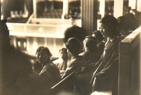 Women seated in a theater balcony (ddr-njpa-4-264)