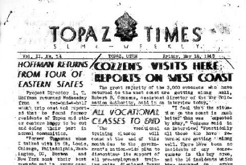 Topaz Times Vol. XI No. 14 (May 18, 1945) (ddr-densho-142-408)