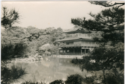 Shrine on side of lake (ddr-densho-426-1070)