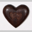 Carved wood heart with two carved hearts (ddr-densho-475-160)