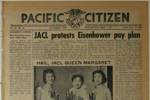 Pacific Citizen, Vol. 46, No. 15 (April 11, 1958) (ddr-pc-30-15)