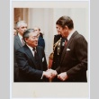 Frank Sato with former president Ronald Reagan (ddr-densho-345-22)