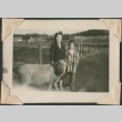 Woman and girl next to a sheep (ddr-densho-321-248)