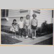 Leslie Shiomi with three children (ddr-densho-522-542)
