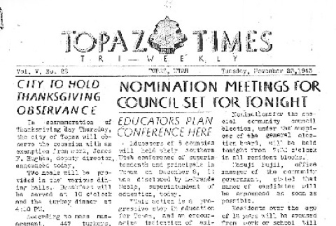 Topaz Times Vol. V No. 22 (November 23, 1943) (ddr-densho-142-241)