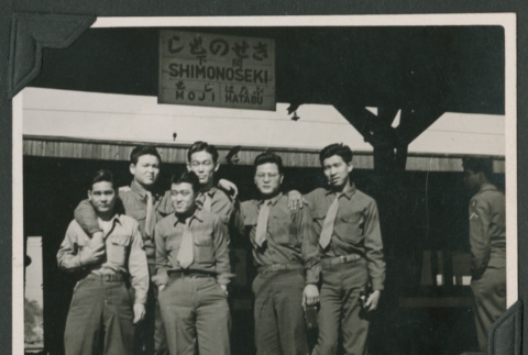 Nisei soldiers at train station (ddr-densho-397-331)