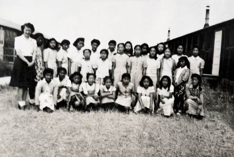 Group of girls in camp (ddr-densho-462-12)