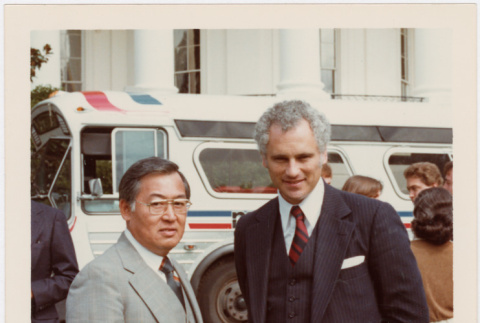 Frank Sato and Neil Goldschmidt (ddr-densho-345-52)