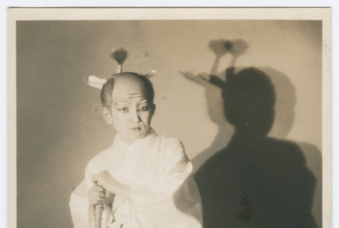 Child in kabuki costume and makeup (ddr-densho-383-454)