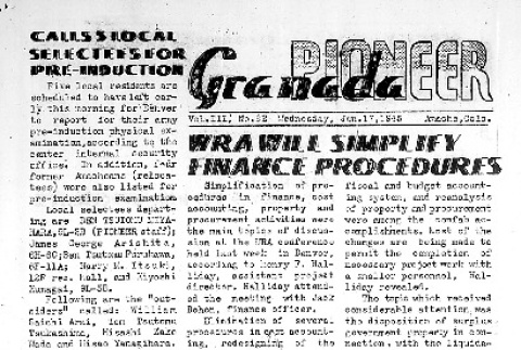 Granada Pioneer Vol. III No. 22 (January 17, 1945) (ddr-densho-147-235)